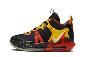 Nike LeBron Witness 7 GS Black Bright Crimson Speckled, купить с доставкой